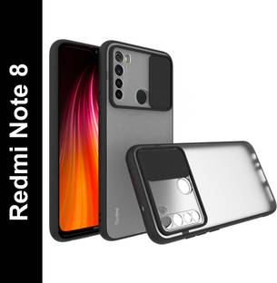 Wideals Back Cover for Redmi Note 8 Camera Protection Back Cover with Shutter Slide Soft Translucent Case