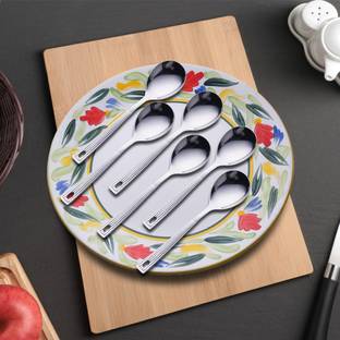 Shri & Sam Royal Soup Spoon Pack of 6 Stainless Steel Soup Spoon Set