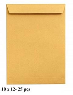 True-Ally Laminated Yellow Paper A4 Size Envelope, Poly Laminated inside,10 x 12 inch (25 pcs) Envelopes