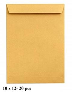 True-Ally Laminated Yellow Paper Large Size Envelope Ideal For Home Office Secure Mailing | Poly Laminated inside | 12 x16 inch (Pack of 20) Envelopes