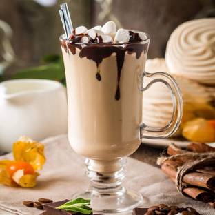 morryz Pack of 2 Glass Irish Glass Coffee Mugs,Milkshake Falooda & Juice Glass Cappuccino(250ML)