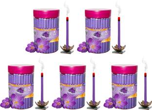 Shankh Lavender Dhoop Stick (Incense Stick) Pack of 500 gram (100 + 100 + 100 + 100 + 100) Fragrance Lavender