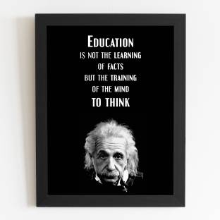 Typography Alber Einstein Quote Motivational Poster Wall Frame for Wall Decor, Room Decor, Home Decor, Study Room, Office, Gift Framed Poster Fine Art Print