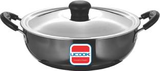 UCOOK Hard Anodised Kadhai 22 cm diameter with Lid 2 L capacity