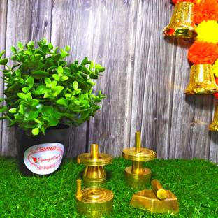 Epoojacart Brass Gowramma set - Gowri Pooja Set Decorative Showpiece  -  5 cm