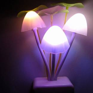 WRADER Colors Changing Sensor LED Mushroom Light Flower Light Night Lamp for Room Bedroom Hall Smart Sensor Light
