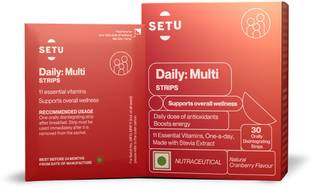 SETU Daily: Multi Strips, Multivitamins for Men & Women, Boosts Immunity & Energy