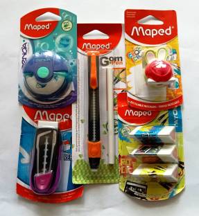 Maped Combo pack-5 set erasers(multi colour)