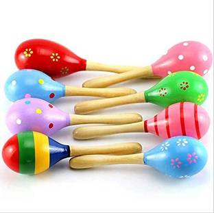 V India Baby Rattle Wooden Musical Toys - Egg Shaker (Pack of 1) Rattle