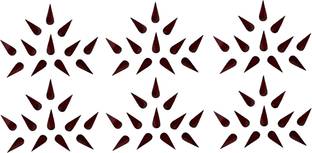 Vama Fashions Deep Red Velvet Tilak Bindi small For ladies Stylish Bindi For Women Maroon Forehead Maroon Bindis