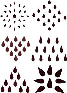 Vama Fashions Maroon Round Velvet Small Bindis Tilak Kumkum Bindi Tikka Forehead Maroon Bindis