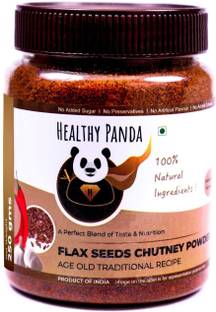 HEALTHY PANDA Flax Seed Chutney Powder / Jawas Chutney / Agasi Chutney / Alsi Chutney Powder / Aali Vithai Idli Podi / Avisa Ginjala Karam podi (100% Fresh & Natural) (125 Gms) 125Gms x Pack of 1 Chutney Powder