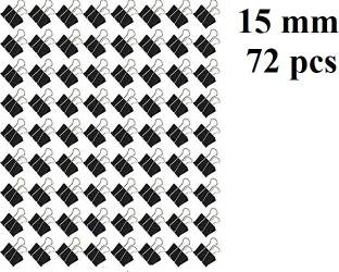 True-Ally Small 15 mm Size Paper Binder Clip Clamp for Office, Home, School, Institutions (Capacity 35 Pages) - Pack of 72 Clips 15 mm Steel Binder