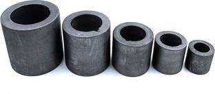 fozti Graphite Crucible Pack of 5 Sizes for Casting, Melting, Refining of Gold, Silver & Other Metals & Scrap Jewellery for Jewellery Making & Repair (30x30,40x40,50x50,60x60,70x70mm) Crucible