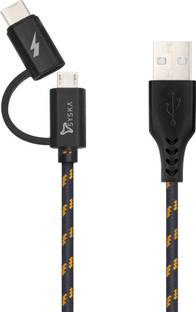 Syska Power Sharing Cable 2 A 1.5 m CC21 2 in 1-BLACK GOLD