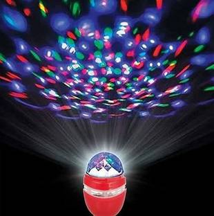 WunderVoX IVI -211-QA-Colored LED Rotating Bulb Disco Ball Set