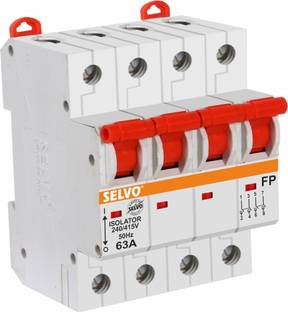 Selvo FOUR POLE ISOLATOR 63A GSELISO13008 MCB