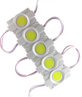 SAMAES 5 Pics 2.4 Watt 12 Volt DC Cool White Color Coin Led Light Electronic Hobby Kit