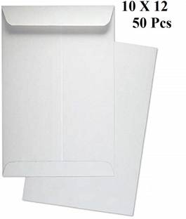 True-Ally 100GSM Paper White A4 Size Envelope Ideal For Home Office Secure Mailing | Thickness - 100 gsm | 10 x 12 inch (Pack of 50) Envelopes