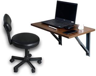 CMPAL Folding Wall Mounted Study Table/Office Table Stand/Laptop Table Foldable/Work Table for Home Office Solid Plywood Study Table, Pre-Assembled (16”x24” Wall Mount Table) सॉलिड वुड स्टडी टेबल