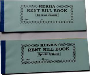 Accounts Rent Bill Book Rent Bill Book 24X9 CM 50 Sheets (Pack of 2) 2-Part Bill Book
