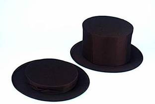 A SARKAR MAGIC SHOP Folding TOP Magician HAT / Folding MANDREK Magic HAT Trick (Free size for all) 1 Magic Tricks