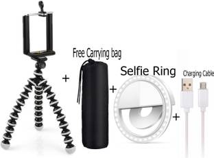 BUFONA TOP HOT SELLING SELFIE RING LIGHT + GORILLA TRIPOD + DUSTPROOF BAG fully flexible Portable & Foldable Camera & Mobile Tripod with Mobile Clip Holder Bracket Fully Flexible Mount Cum Tripod Stand with Three-Dimensional Head & Quick Release T9 Plate Gorilla Tripod DSLR , Smartphone & Action Cameras mobile holder Octopus Stand/mobile Holder Gorilla Mobile Holder Tripod, Monopod Kit, Monopod, Tripod Kit, Tripod Clamp, Tripod Ball Head