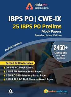 IBPS PO 2019 Prelims Mocks Papers (English Printed Edition)  - 25 model Paper for Bank Exam
