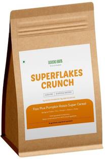 GOODIO EATS Flax Plus Pumpkin Raisin Super Cereal, (Multigrain flakes with seeds and honey) Pouch