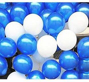 Super Easy Solid Blue and White Balloons for Decorations, Color Themed Party, Weddings, Baby Shower, Birthday Parties Balloon Balloon