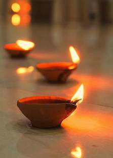 PAWAR Clay Traditional Diwali Ke Diye | Mitti Diya | Diya for Diwali Home Decoration Earthenware (Pack of 21) Table Diya