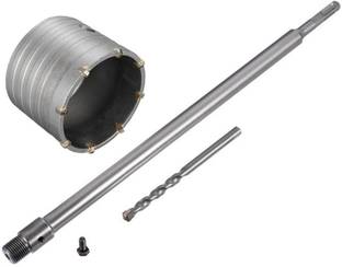 DUMDAAR Heavy Duty 75mm Concrete Hole Saw with 400mm Concrete Rod set for Hole Cutter Concrete Cement Stone Wall