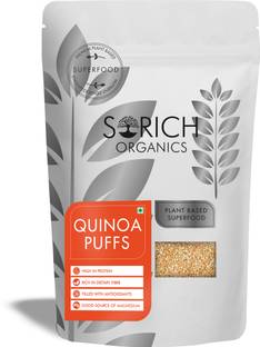 Sorich Organics Quinoa Puffs-150GM-Healthy Snacks|High in fiber|Rich in Iron|Edible Seeds. Quinoa Seeds