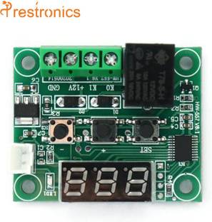 Prestronics Combo for DIY Incubator W1209 12V DC Digital Temperature Controller Board with 12Volt /1amp charger and 3 inch fan Electronic Components Electronic Hobby Kit