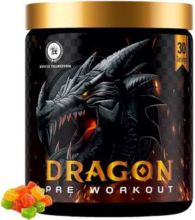 Muscle Transform Dragon Pre-Workout For High Intensity Workout, Strength & Non-Crash Energy. Sports Drink