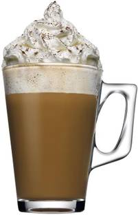 PASABAHCE (Pack of 6) Vintage Irish Cup for Coffee/ Milk Shake/ Cold Coffee/ Hot Chocolate, Glass Set Hot Beverage Glass