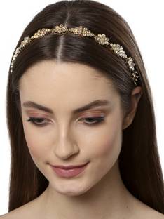 Karatcart Gold Plated Kundan Hair Band