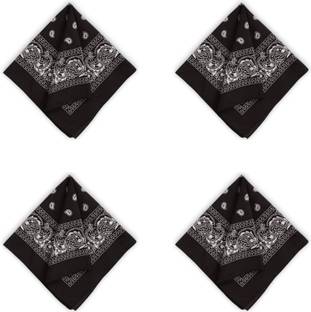 mystify BANDANA HANDKERCHIEF JUMBO BANDANA FOR YOUNGSTERS -HEADE AND FACE WRAP SCARF ["Black"] Handkerchief