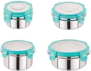 di select Fusion Airtight Stainless Steel Container With steel Lid Grocery Container / Storage Container / Container sets / Storage Jar / Containers Combo / Masala Boxes / Freezer Safe Idle for Kitchen Storage Box / Container For Tea, Coffee, Sugar, Food, Grain, Rice, Pasta, Pulses, Spices Container Set 4 Containers Lunch Box