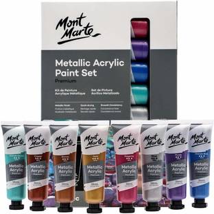 Levin Metallic Acrylic Paint Set 8pc x 36ml