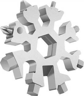 Arsh enterprises 18-in-1 Steel Snowflake Multi-Tool Keychain , Screwdriver , Bottle Opener Tool Camping & Hiking keychain toolkit Combination Screwdriver