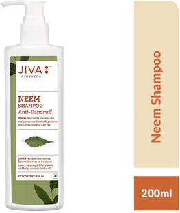 JIVA Neem Shampoo - Ayurvedic Anti-Dandruff Formula - 200 ml Each - Pack of 1