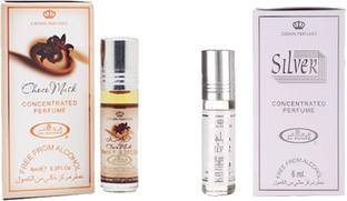 AL- REHAB Choco Musk & Silver Combo Pack Floral Attar