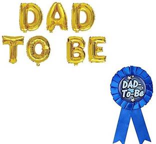 decokart Dad to be combo with batch- 7 pc dad to be foil,1 dad to be batch-pack of 8