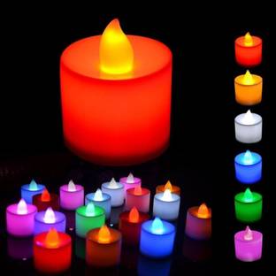 WunderVoX IXX®-266-NY-Color Changing LED Tea Light Candle, Smokeless Multi Color led, Flameless, Battery Operated Led Multi COLOUR Tea Light Candles Candle