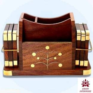 laraib Square Reversible Wood Coaster Set