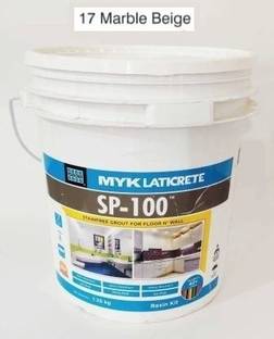 MYK LATICRETE SP-100 Stain free Epoxy Grout For Floor & Wall ( 17 Marble Beige ) 5kg ( Hardener : 350g Resin : 900g & Filler 3.75g) Crack Filler