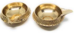 Astrosale Brass Table Diya Set