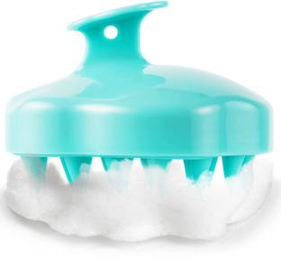 Kinematic Enterprise Hair Scalp Massager Shampoo Brush With Soft Silicone Bristles - Multi