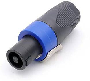 ERHIndia (Pack of 1) 4 Pin Plug Audio Cable Plug Socket Adapter Speakon NL4FC XLR Male Connector for Microphone, Stereo System, DJ etc. 4 Pole Speakon Plug NL4FC Blue Color Mic pin